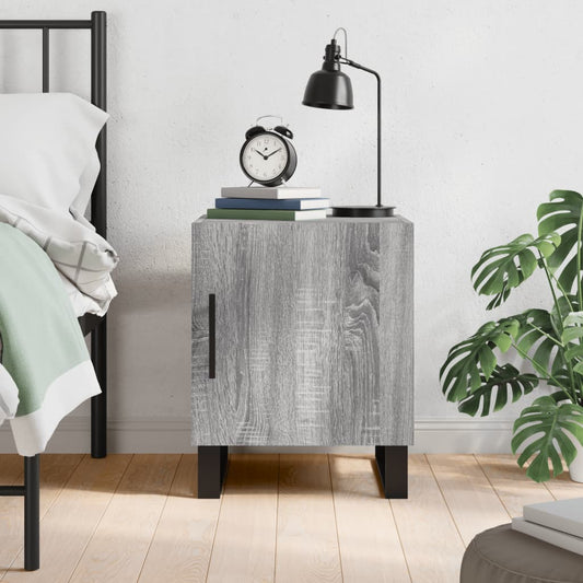 vidaXL Bedside Cabinet Grey Sonoma 40x40x50 cm Engineered Wood