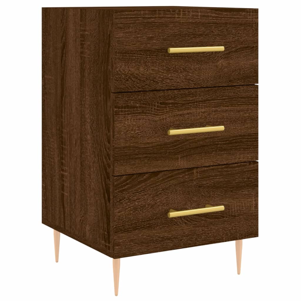 vidaXL Bedside Cabinet Brown Oak 40x40x66 cm Engineered Wood