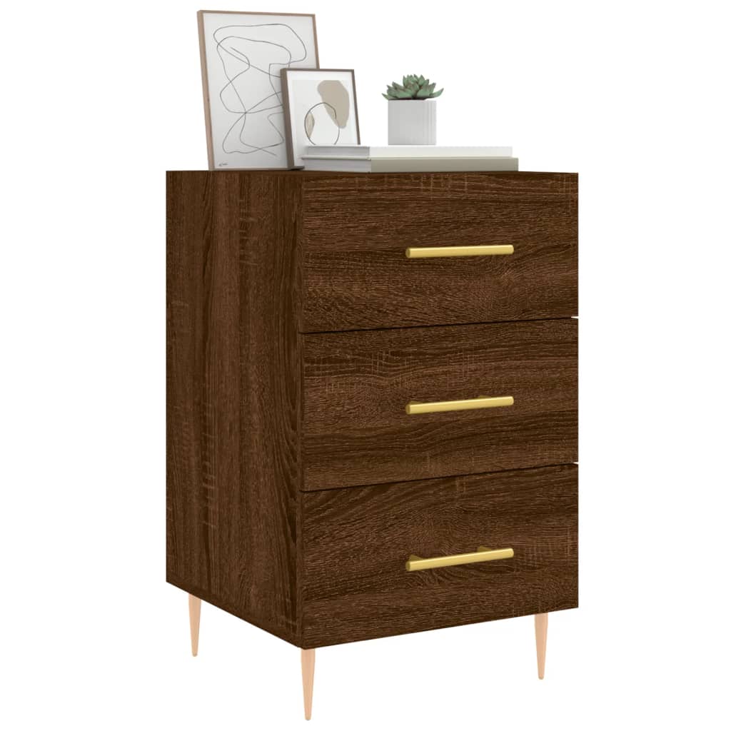 vidaXL Bedside Cabinet Brown Oak 40x40x66 cm Engineered Wood