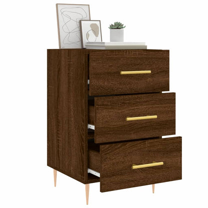 vidaXL Bedside Cabinet Brown Oak 40x40x66 cm Engineered Wood