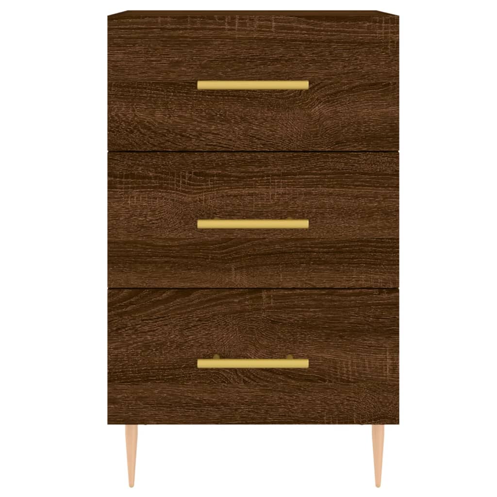 vidaXL Bedside Cabinet Brown Oak 40x40x66 cm Engineered Wood