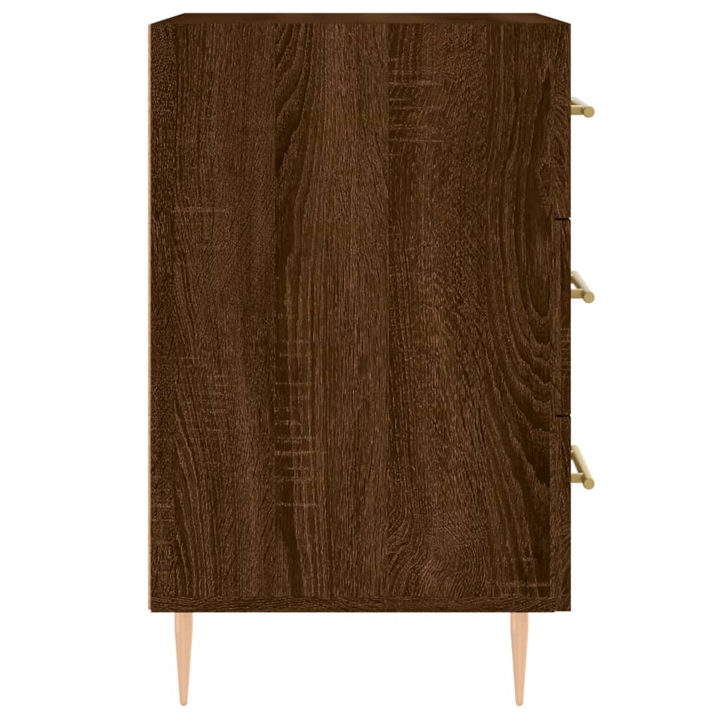 vidaXL Bedside Cabinet Brown Oak 40x40x66 cm Engineered Wood