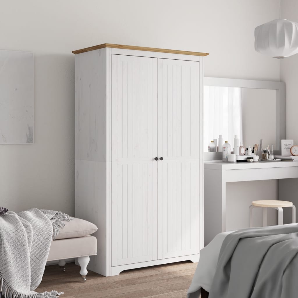 vidaXL Wardrobe "BODO" 99x53.5x173 cm Solid Wood Pine