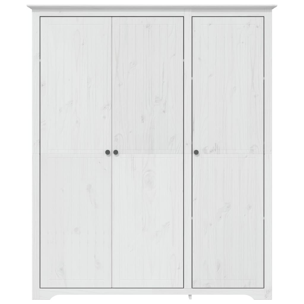Wardrobe "BODO" 99x53,5x173 cm Solid Wood Pine White