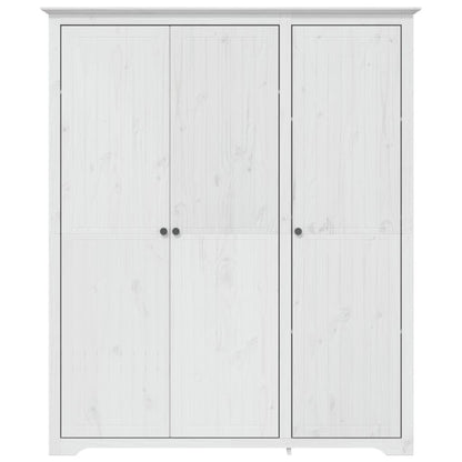Wardrobe "BODO" 99x53,5x173 cm Solid Wood Pine White