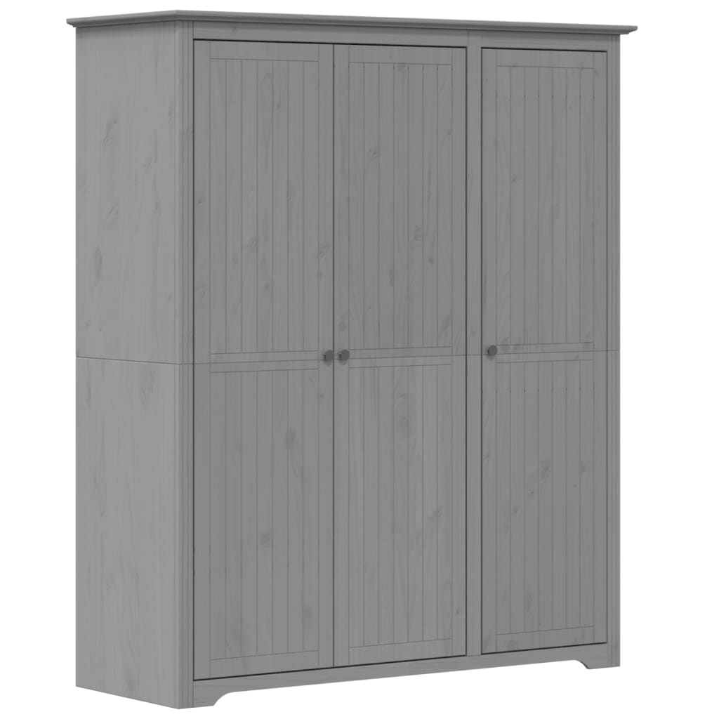 Wardrobe "BODO" 99x53,5x173 cm Solid Wood Pine Grey