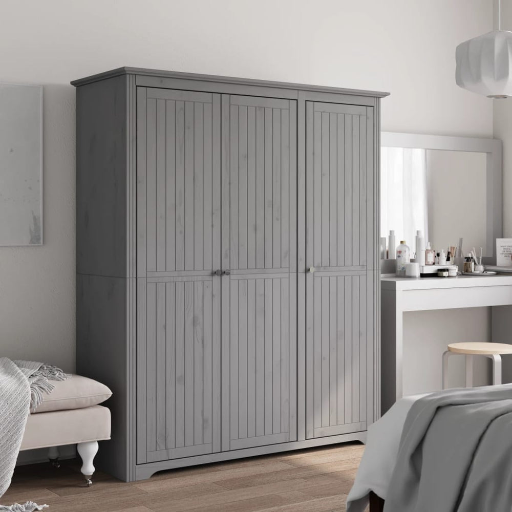 vidaXL Wardrobe "BODO" 99x53.5x173 cm Solid Wood Pine