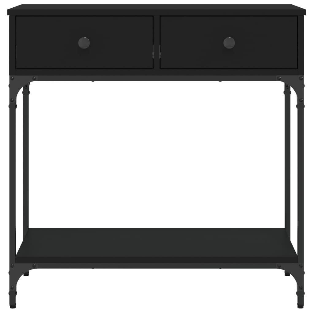 vidaXL Console Table Black 75x34.5x75 cm Engineered Wood