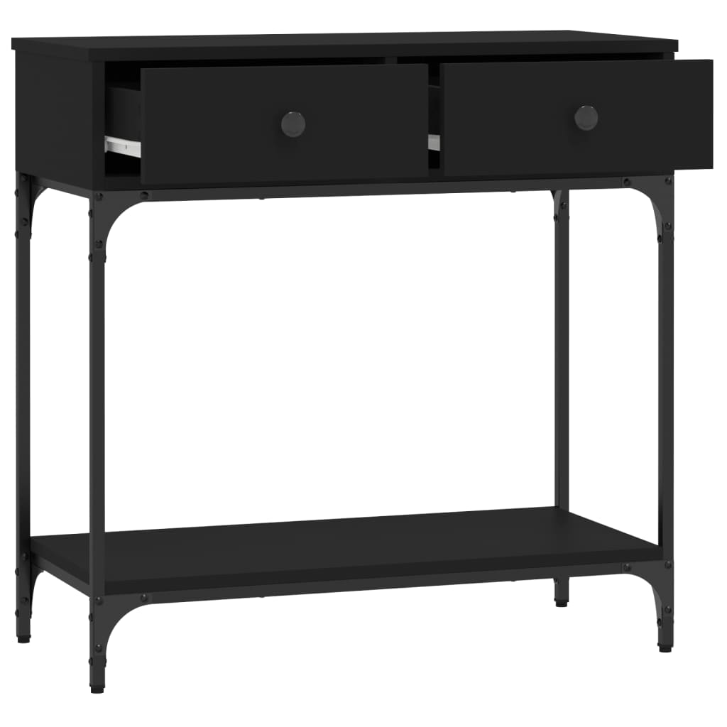 vidaXL Console Table Black 75x34.5x75 cm Engineered Wood