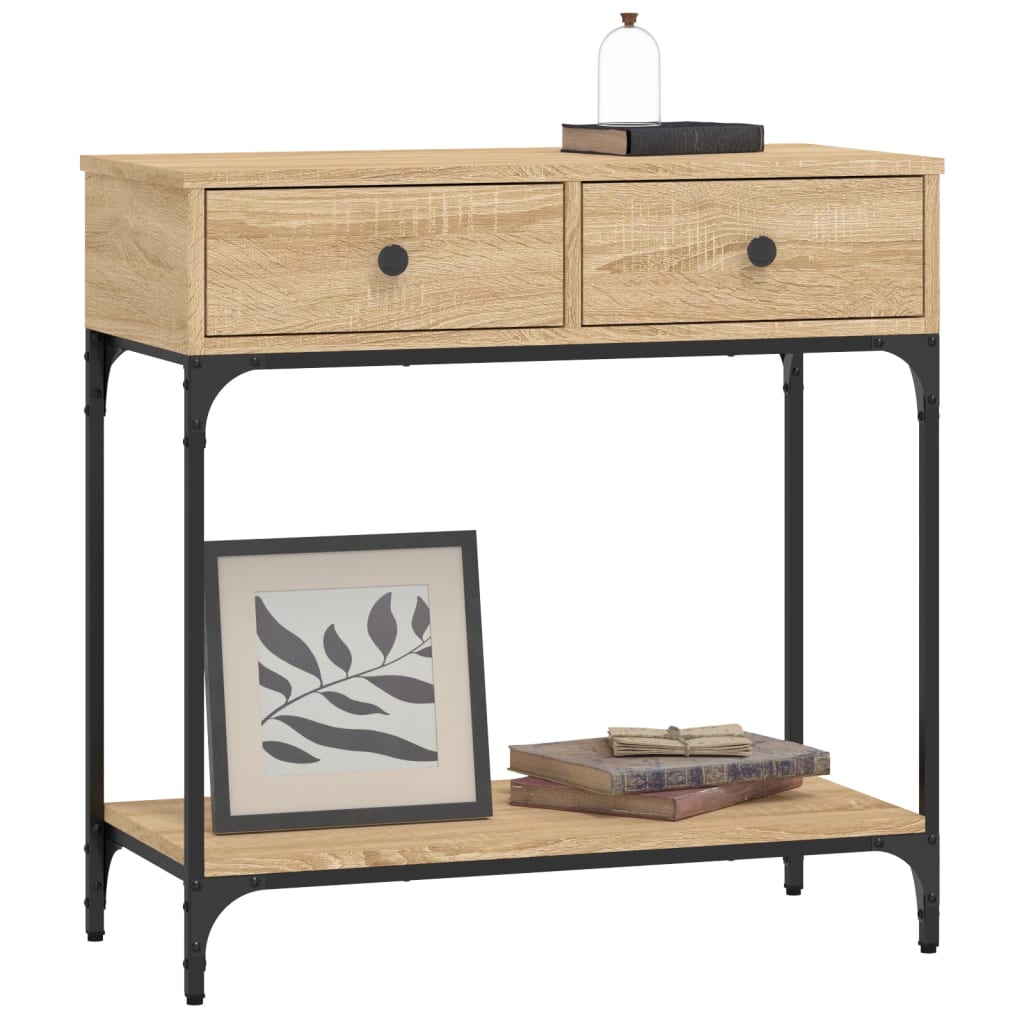 Console Table 100x34,5x75 cm Engineered Wood Sonoma oak 75 cm