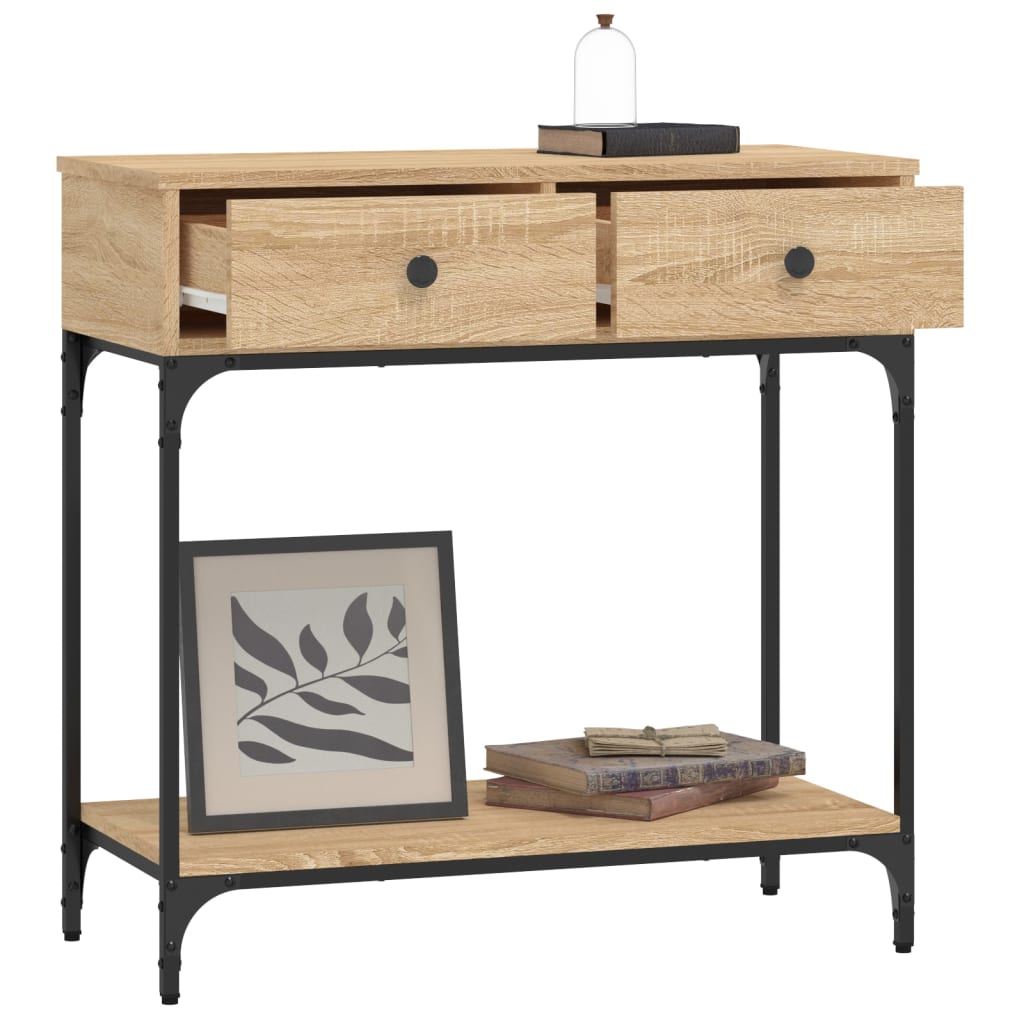 Console Table 100x34,5x75 cm Engineered Wood Sonoma oak 75 cm
