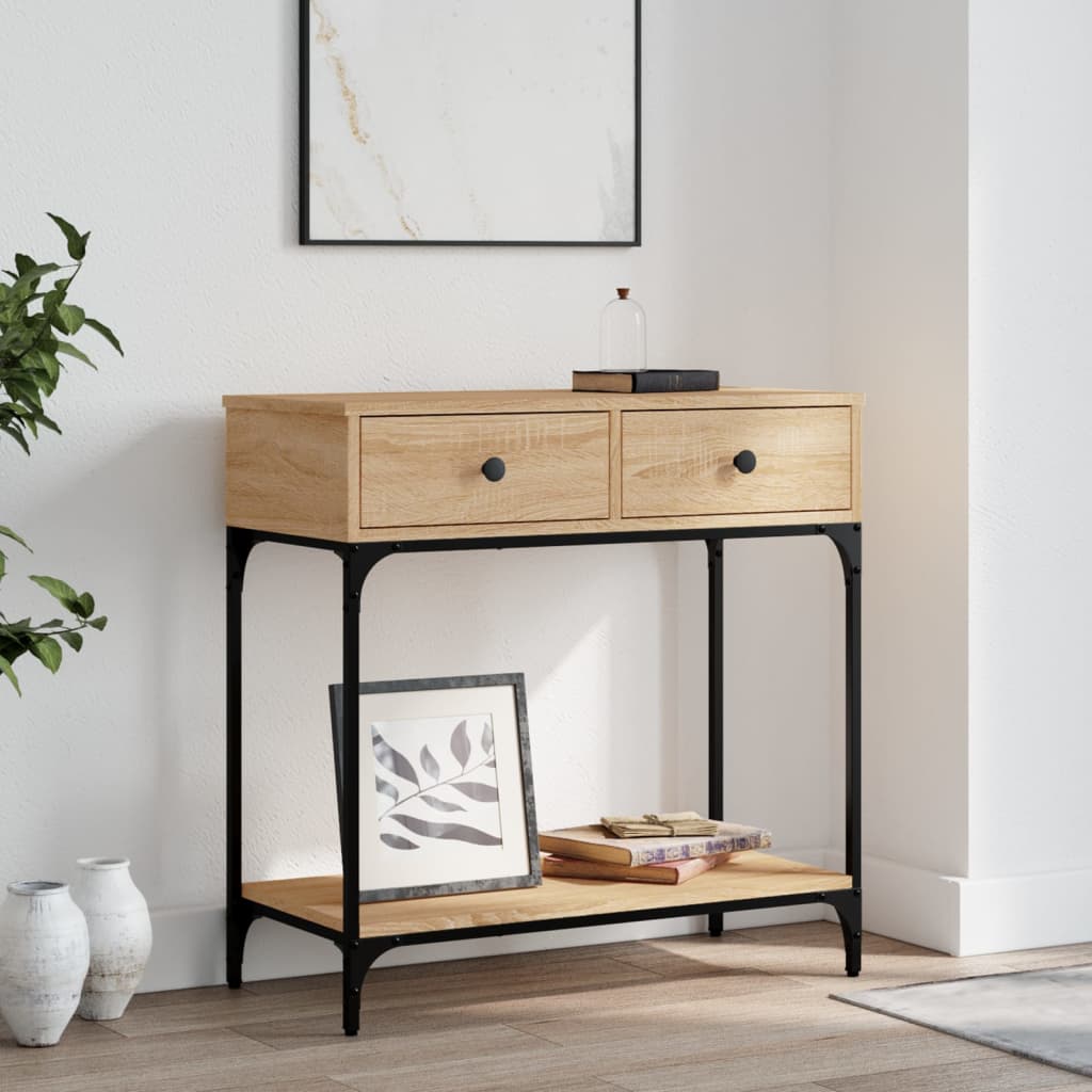 Console Table 100x34,5x75 cm Engineered Wood Sonoma oak 75 cm