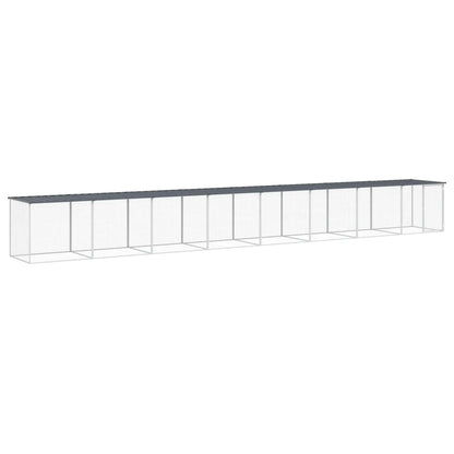 Chicken Cage with Roof Galvanised Steel 803 x 98 x 90 cm