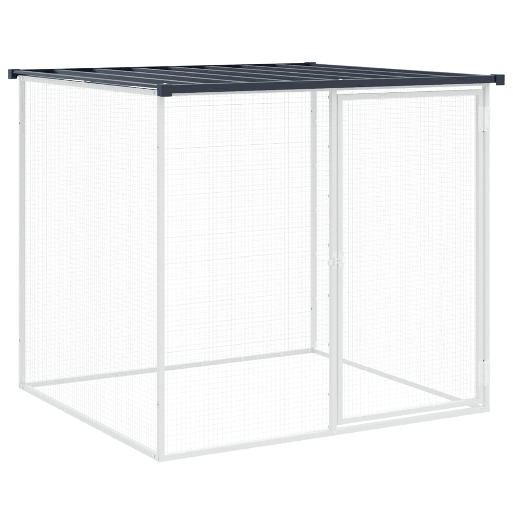vidaXL Chicken Cage with Roof Anthracite 803x98x90 cm Galvanised Steel 4