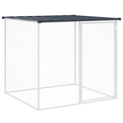 vidaXL Chicken Cage with Roof Anthracite 803x98x90 cm Galvanised Steel 4