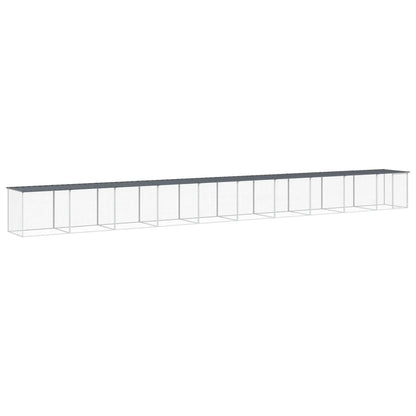 vidaXL Chicken Cage with Roof Anthracite 1003x98x90 cm Galvanised Steel 2