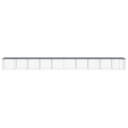 vidaXL Chicken Cage with Roof Anthracite 1003x98x90 cm Galvanised Steel 3