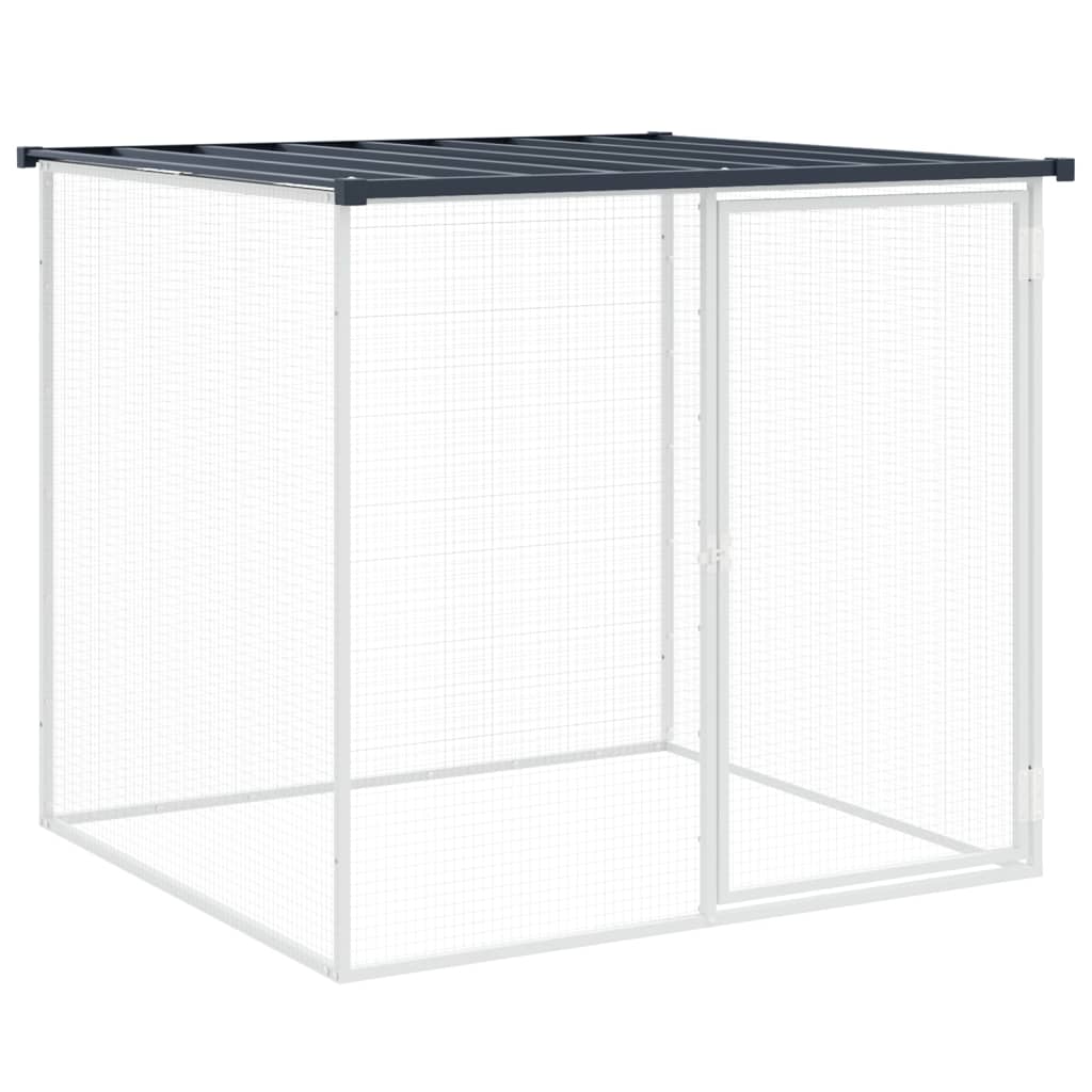 vidaXL Chicken Cage with Roof Anthracite 1003x98x90 cm Galvanised Steel 6