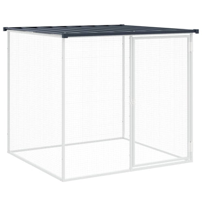 vidaXL Chicken Cage with Roof Anthracite 1003x98x90 cm Galvanised Steel 6