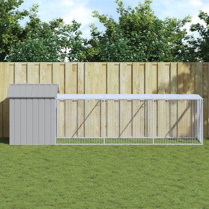 vidaXL Chicken Cage with Run Galvanised Steel