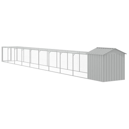 vidaXL Chicken Cage with Run Light Grey 117x1017x123 cm 6