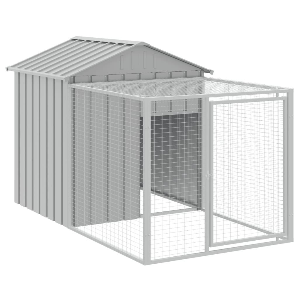 vidaXL Chicken Cage with Run Light Grey 117x1017x123 cm 4