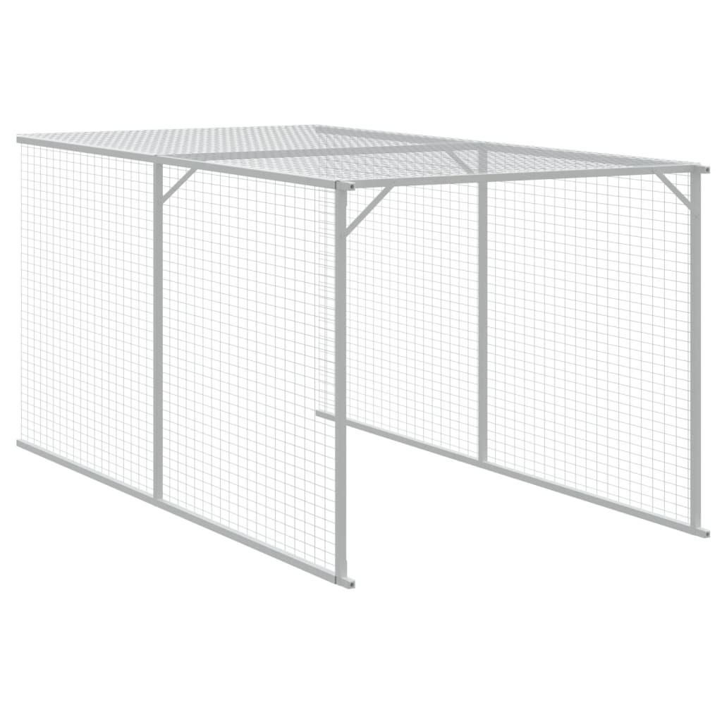 vidaXL Chicken Cage with Run Light Grey 117x1017x123 cm 5