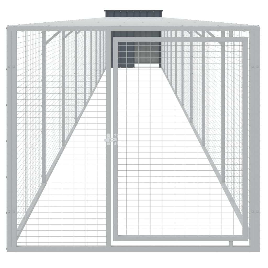 vidaXL Chicken Cage with Run Anthracite 110x1017x110 cm 3