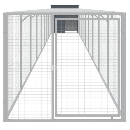 vidaXL Chicken Cage with Run Anthracite 110x1017x110 cm 3