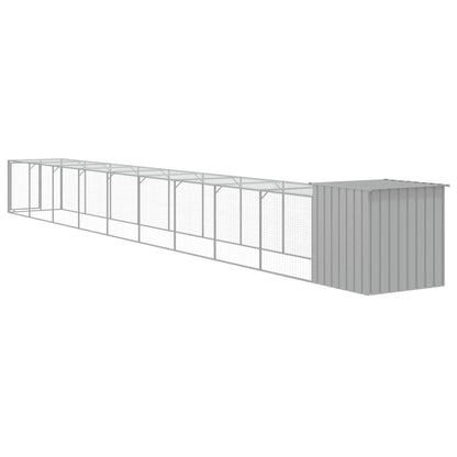 vidaXL Chicken Cage with Run Light Grey 110x1017x110 cm 6