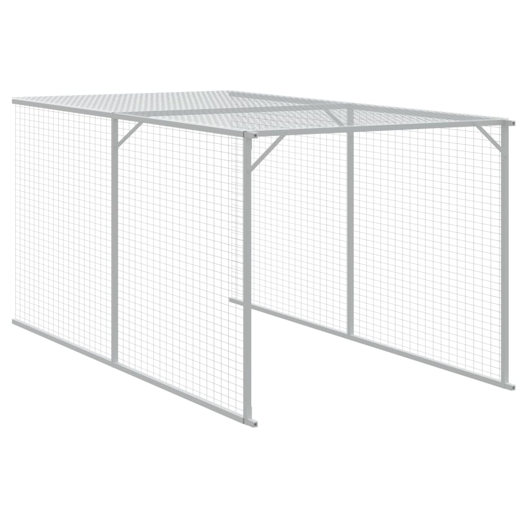 vidaXL Chicken Cage with Run Light Grey 110x1017x110 cm 5