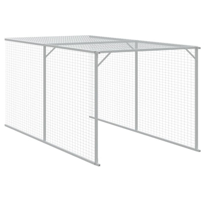 vidaXL Chicken Cage with Run Light Grey 110x1017x110 cm 5