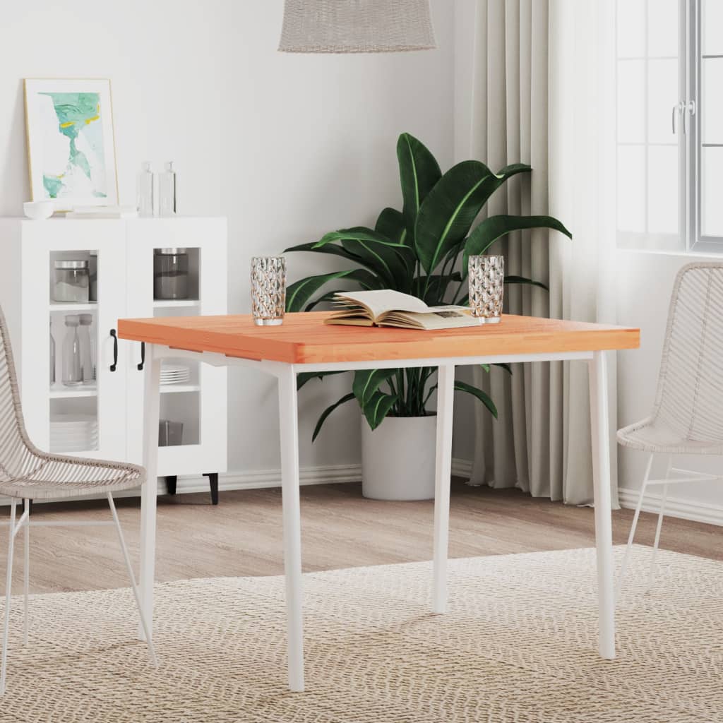 Table Top Square Solid Wood Beech Brown 60 x 60 x 4 cm – 90 x 90 x 4 cm 80 x 80 x 4 cm