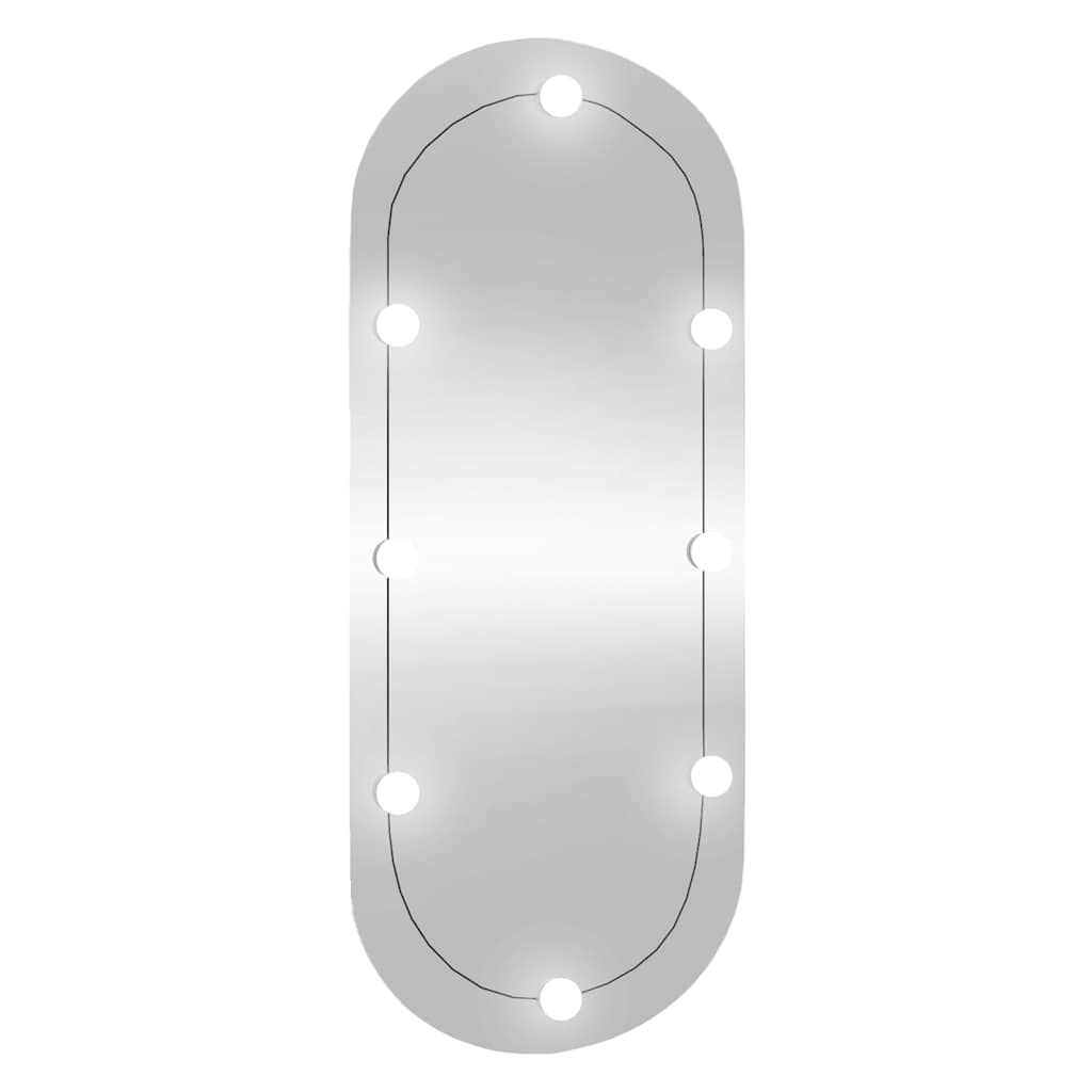 Wall Mirror Lights Glass with LED 45 cm 100 cm Oval