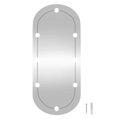 Wall Mirror Lights Glass with LED 45 cm 100 cm Oval