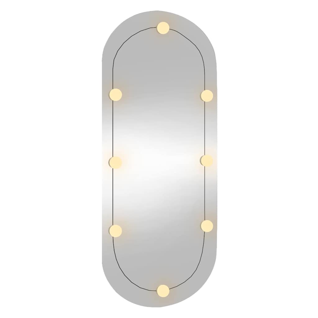 Wall Mirror Lights Glass with LED 45 cm 100 cm Oval