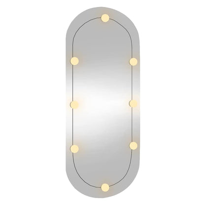 Wall Mirror Lights Glass with LED 45 cm 100 cm Oval