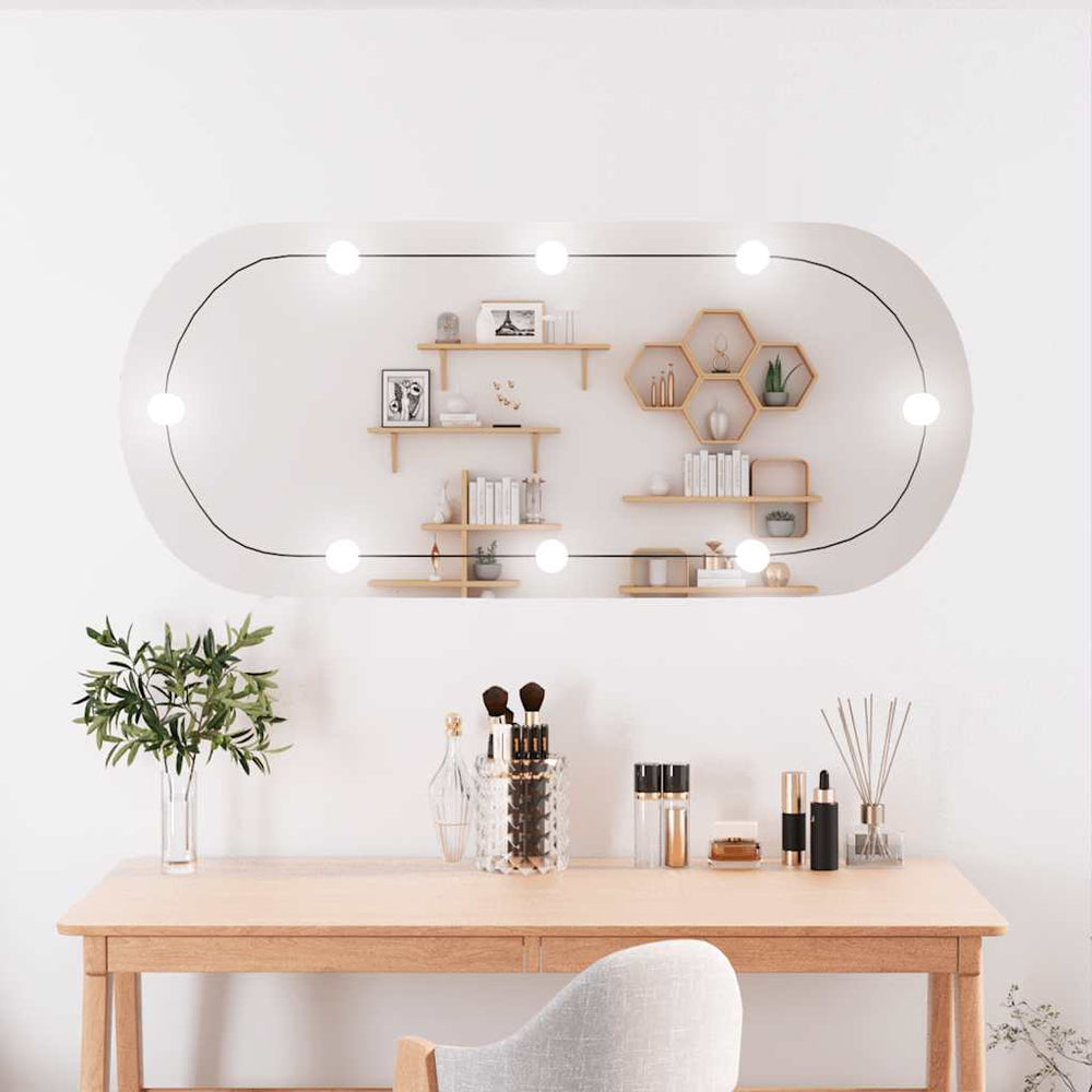 vidaXL Wall Mirror Lights Glass with LED