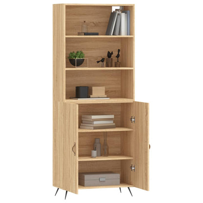 vidaXL Highboard Sonoma Oak 69.5x34x180 cm Engineered Wood