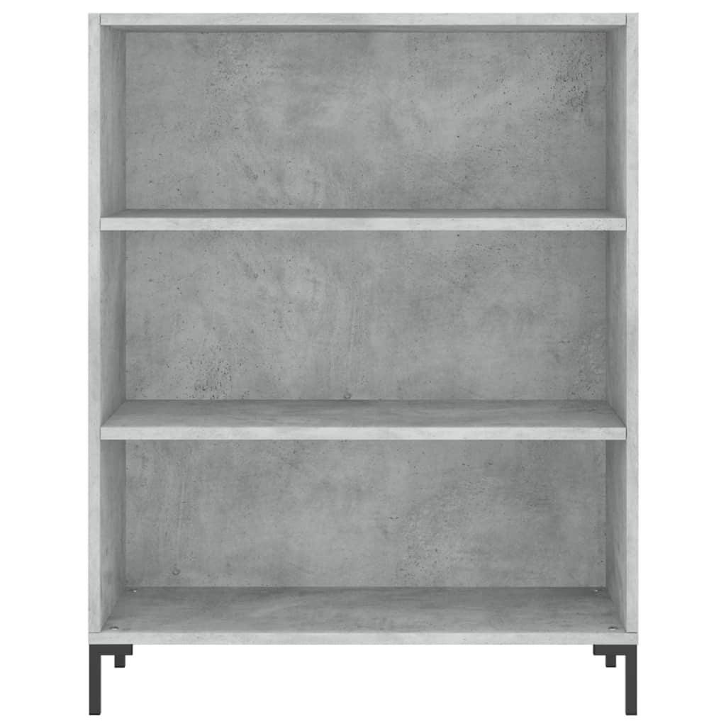 Highboard 69.5x32.5x180 cm Engineered Wood 3 Shelves Concrete grey