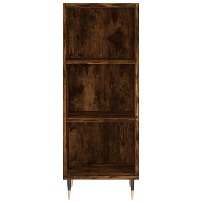 vidaXL Highboard Smoked Oak 34.5x32.5x180 cm Engineered Wood