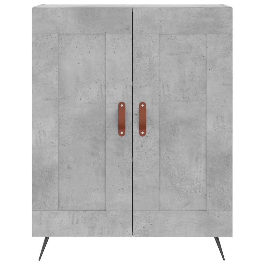 vidaXL Highboard Concrete Grey 69.5x34x180 cm Engineered Wood