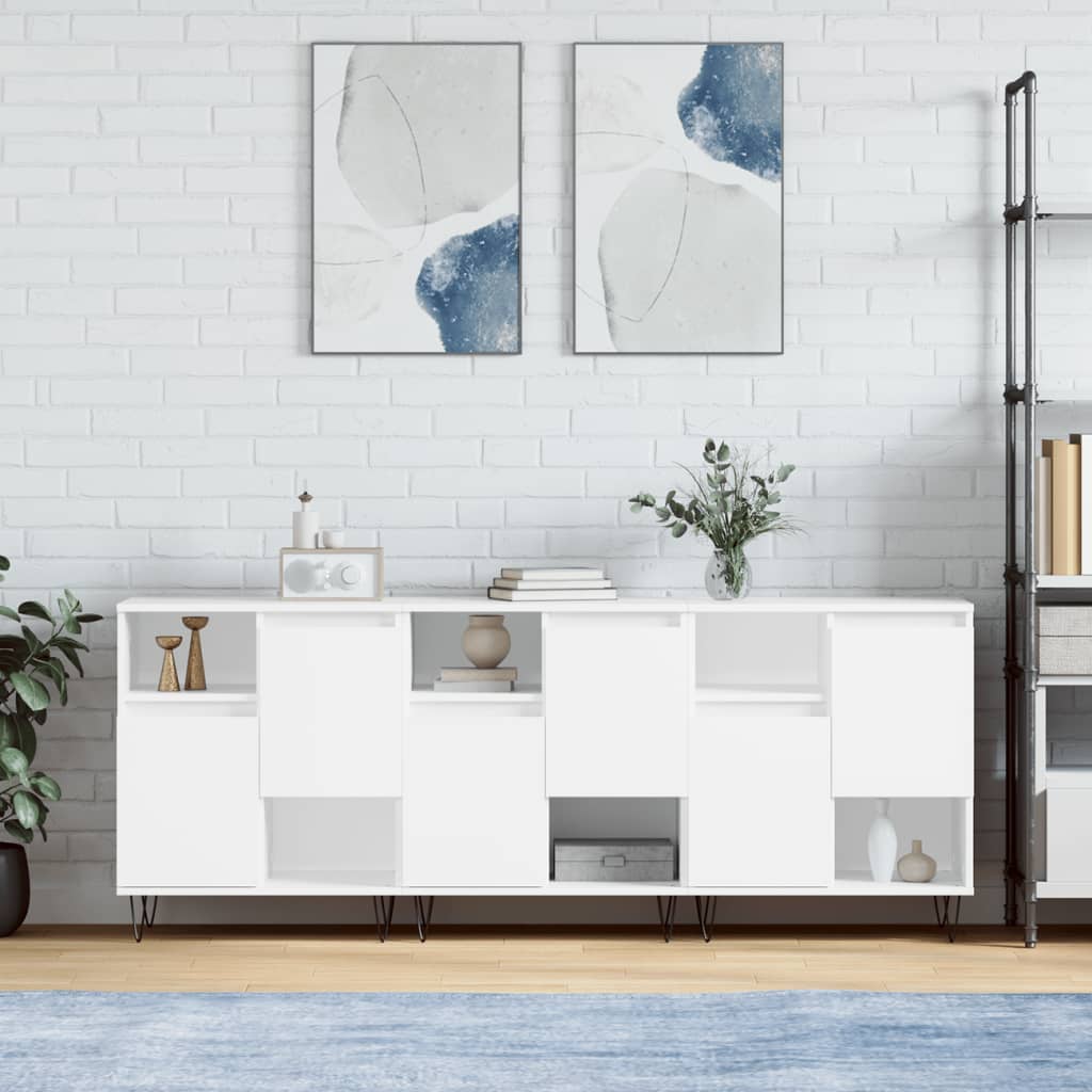 Sideboards Engineered Wood 3 pcs White