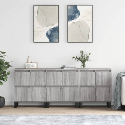 Sideboards Engineered Wood 3 pcs Grey sonoma