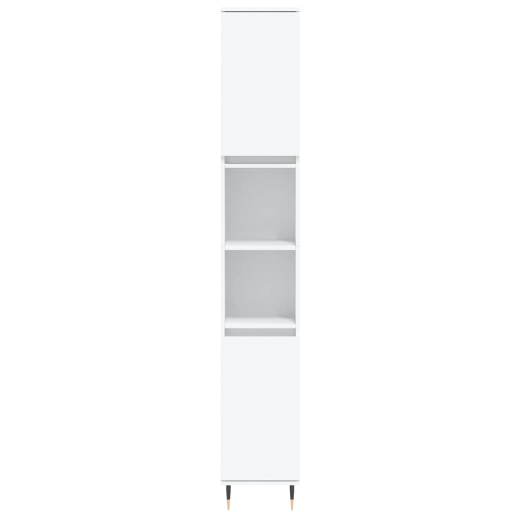 3 Piece Bathroom Furniture Set Engineered Wood White