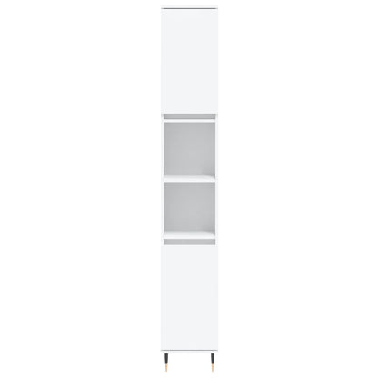 3 Piece Bathroom Furniture Set Engineered Wood White