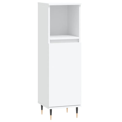 3 Piece Bathroom Furniture Set Engineered Wood White