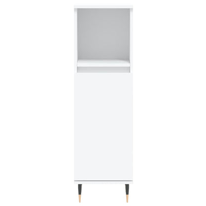 3 Piece Bathroom Furniture Set Engineered Wood White