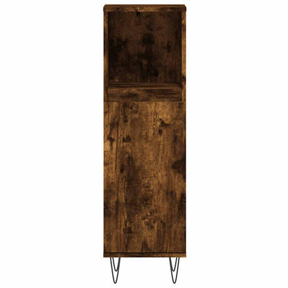 3 Piece Bathroom Furniture Set Engineered Wood Smoked oak