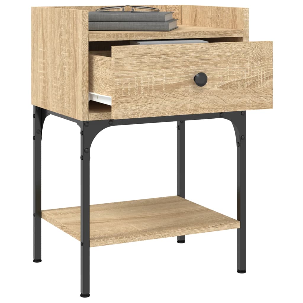 vidaXL Bedside Table Sonoma Oak 40.5x31x60 cm Engineered Wood